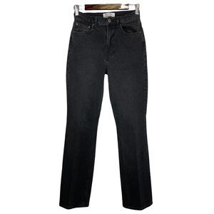 Reformation Jeans Peyton Erie Washed Black High Rise Bootcut Jeans 26